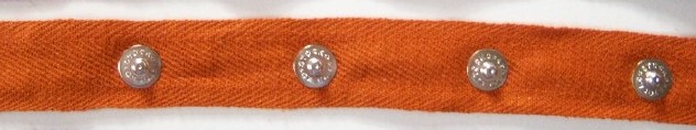 Burnt Orange Snap Fastener Tape