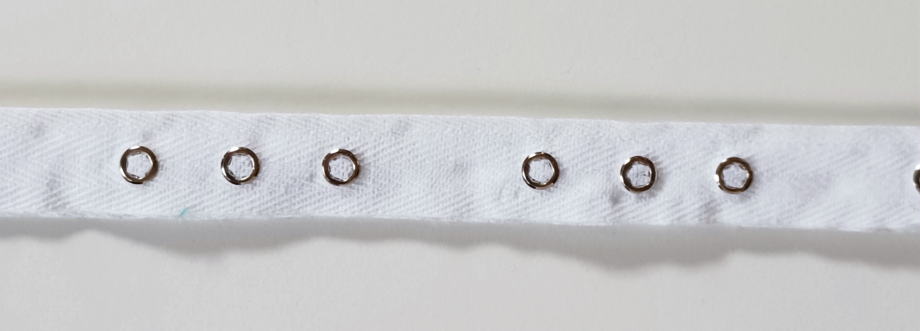 White Triple Snap Fastener Tape