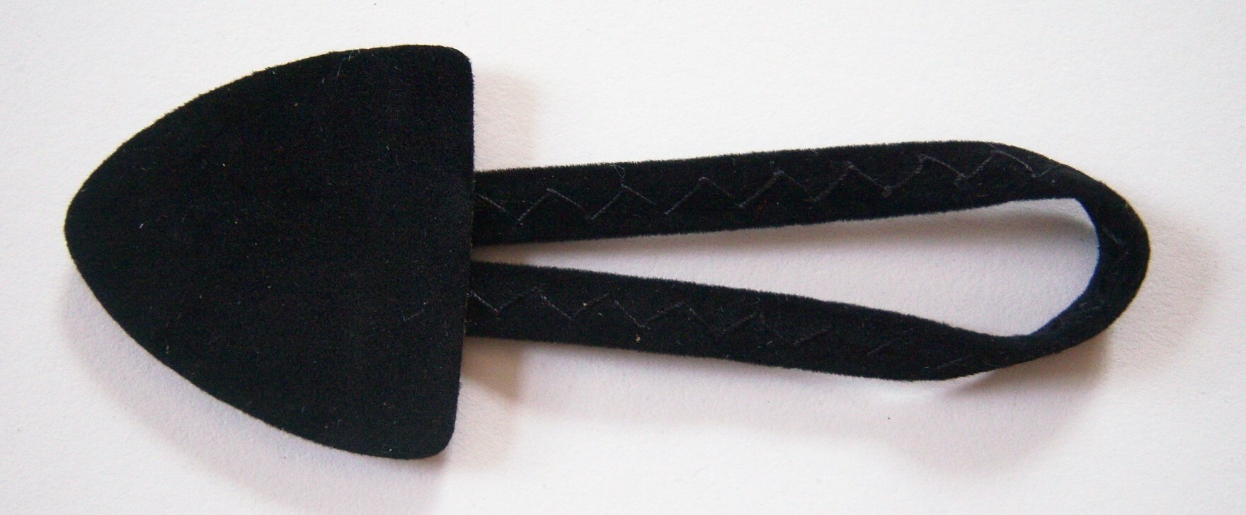 Black Faux Suede 1 3/8" Triangle Tab 3" Loop