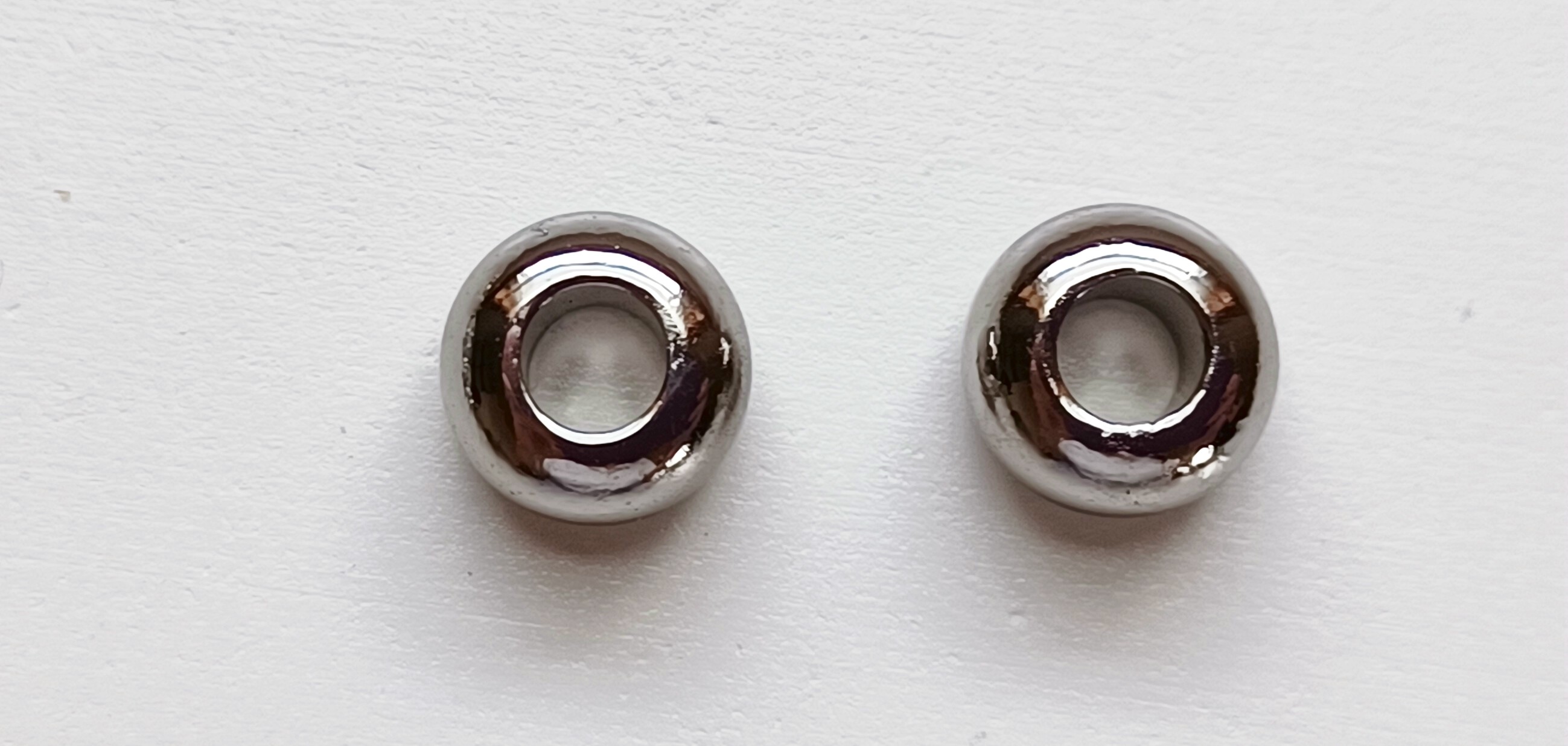 Nickel 3/8" x 1/4" Metal Bead