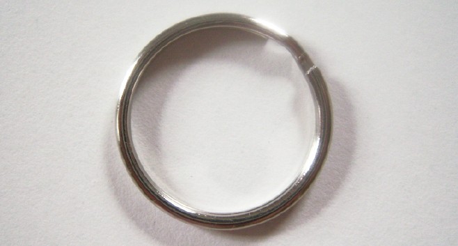 Nickel Metal 1" Key Ring