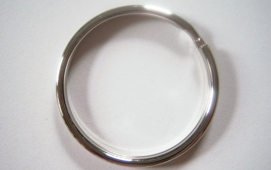 Nickel Metal 2" Key Ring