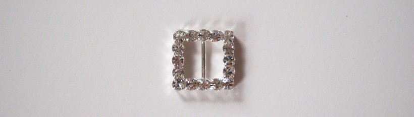 Silver Rhinestone 5/8" Square Buckle