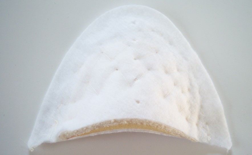 White Straight Shoulder Pad Pair