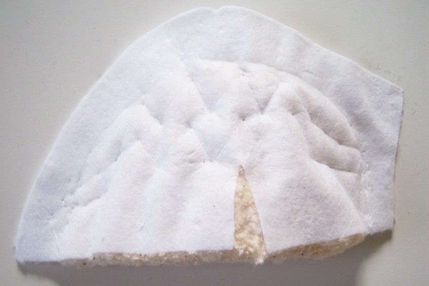 White 1" Straight Shoulder Pad