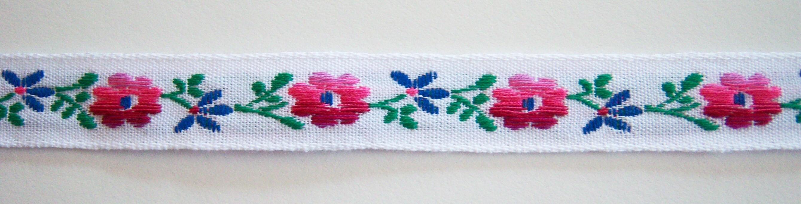Rose/Royal 1/2" Jacquard