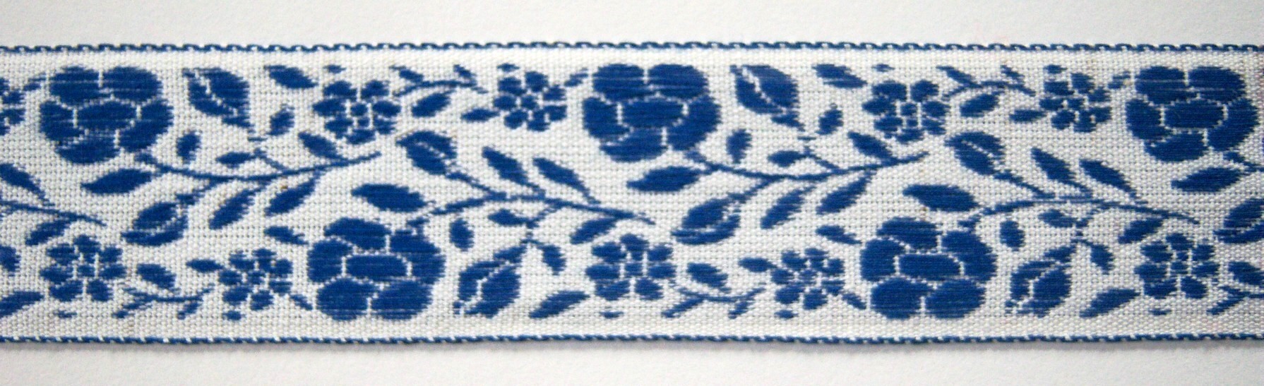 White/Sapphire 1 1/8 Inch Jacquard