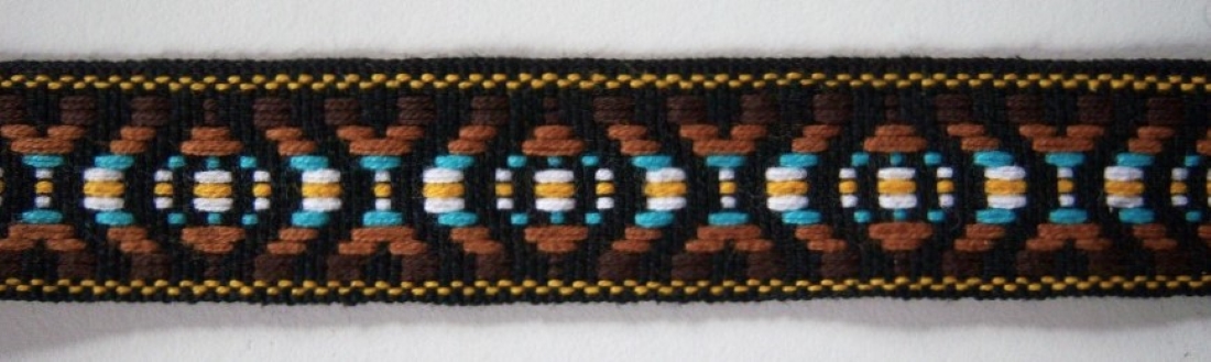 Brown/Black Multi Cotton Webbing