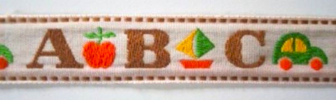 Natural/Cocoa 1 1/8 Inch Jacquard