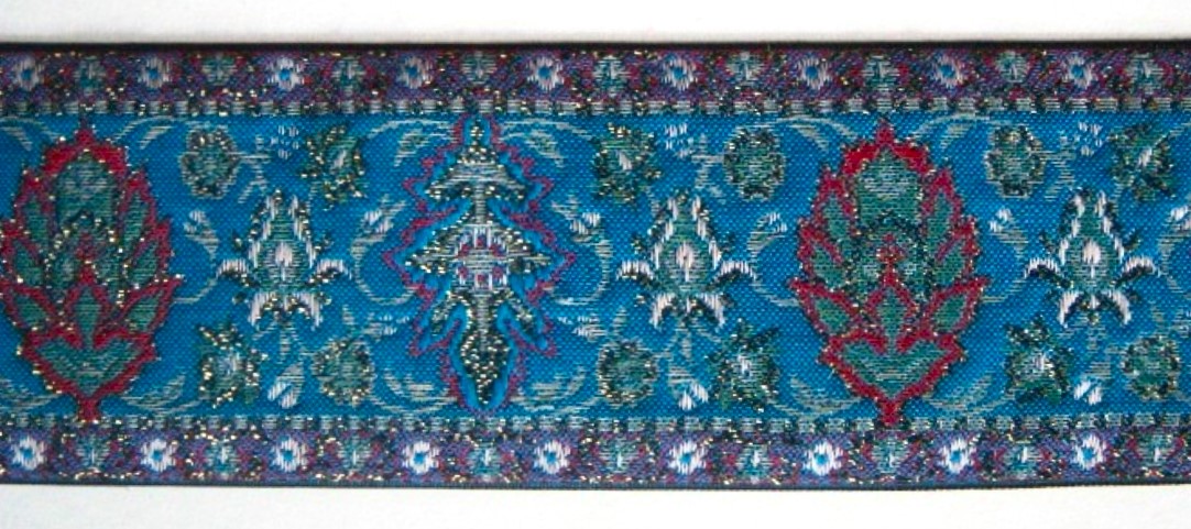 Peacock/Gold/Rust 2" Jacquard