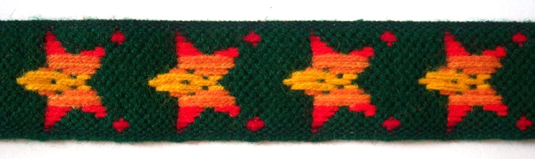 German Stars 1 1/8 Inch Jacquard