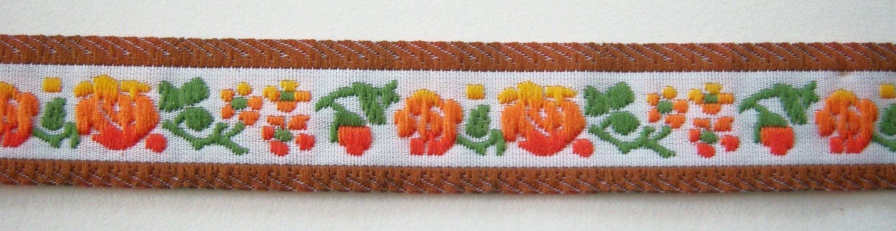 Sienna/Orange 5/8 Inch Jacquard