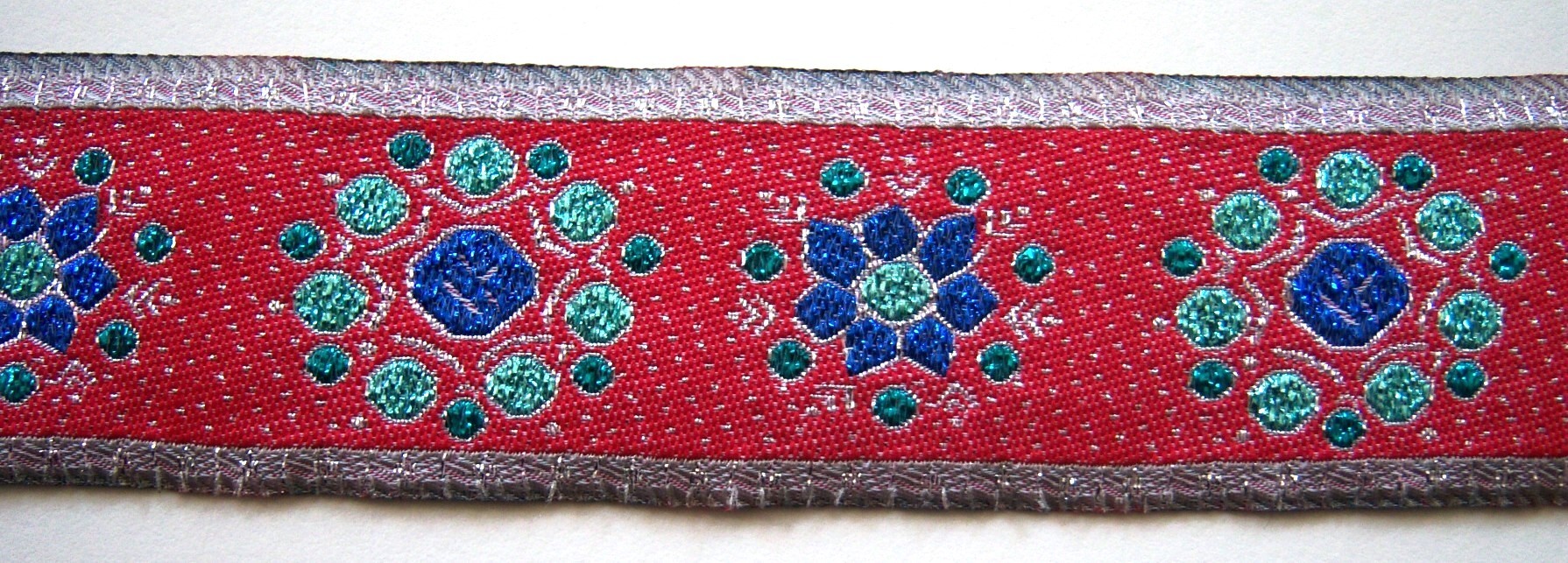 Red/Royal/Silver 1 1/2" Jacquard