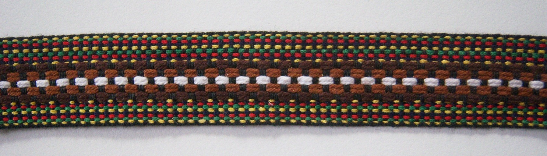 Brown Multi Cotton Webbing