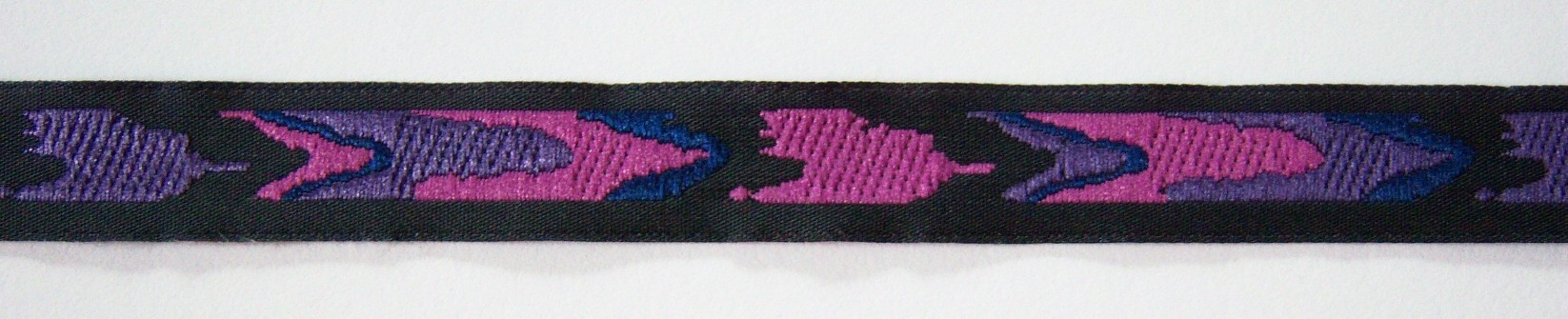 Black/Lavender/Pink 1/2" Jacquard