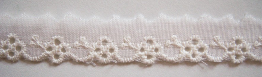 Natural 1/2" Eyelet Lace