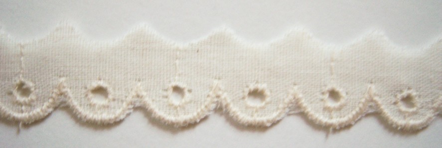 Ivory 1/2" Eyelet Lace