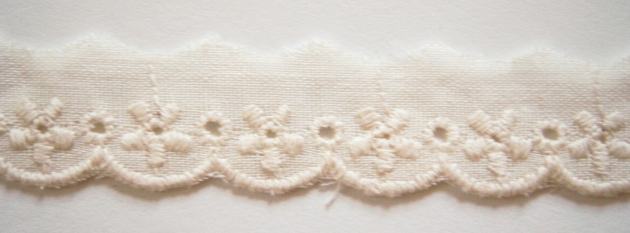 Ivory 3/4" Poly/Cotton Eyelet