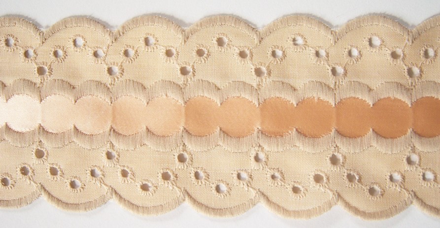 Ecru/Natural/Peach 2" Eyelet