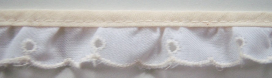 Lt Ivory 3/4" Poly/Cotton Eyelet