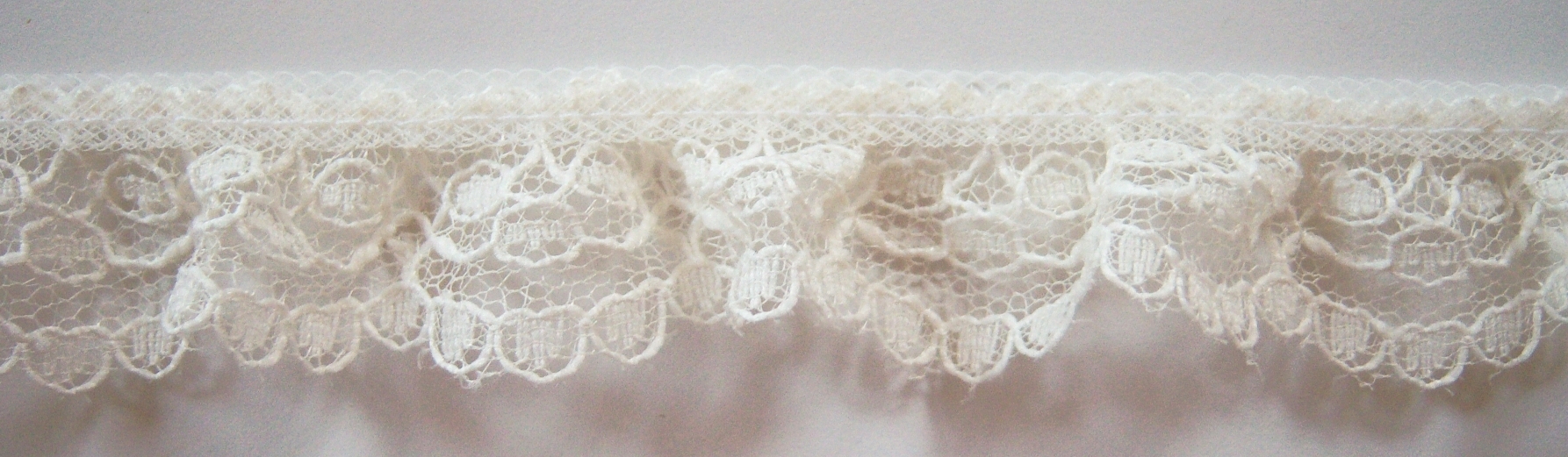 Ivory 1 1/8" Gathered Lace