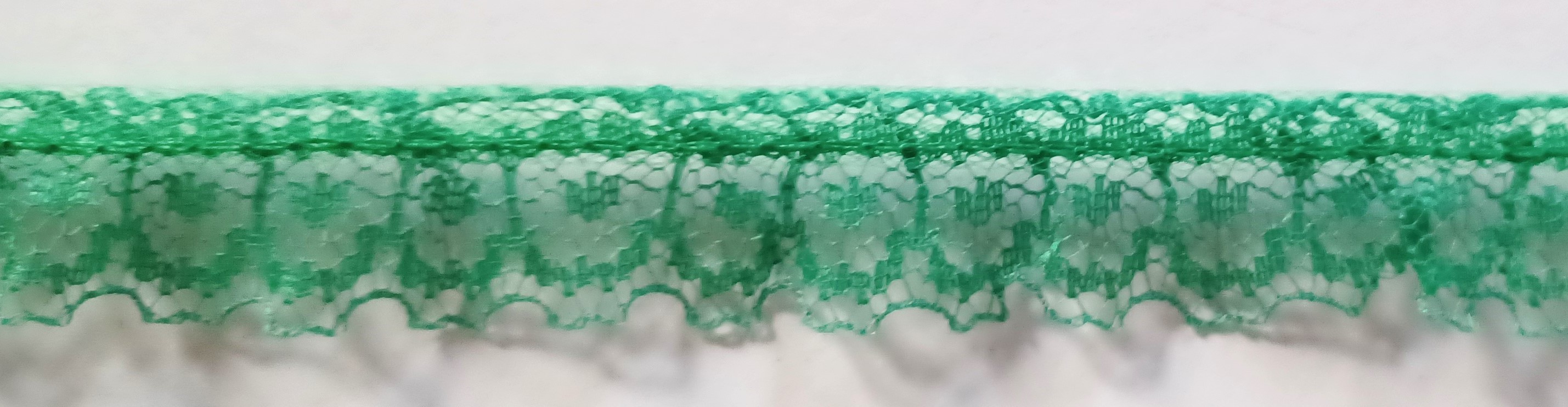 Green 3/4" Ruffled Lace