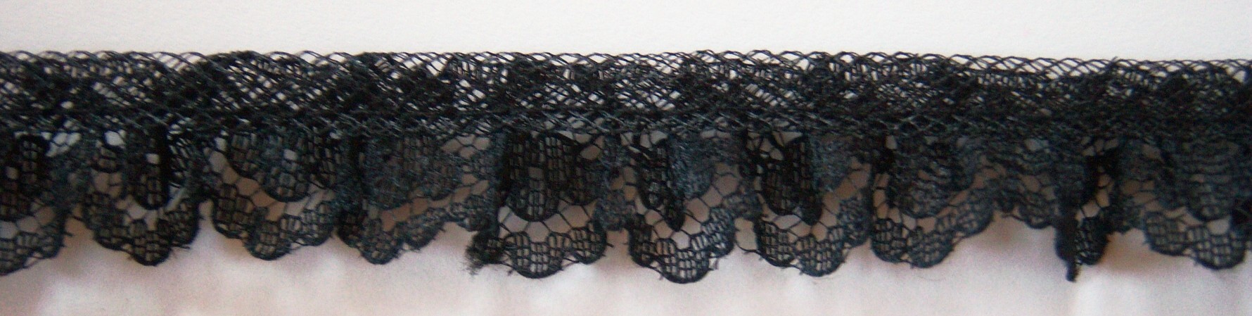 Black 3/4" Ruffled Lace