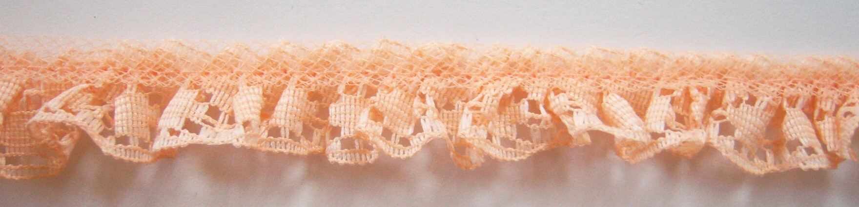 Peach 3/4" Ruffled Lace