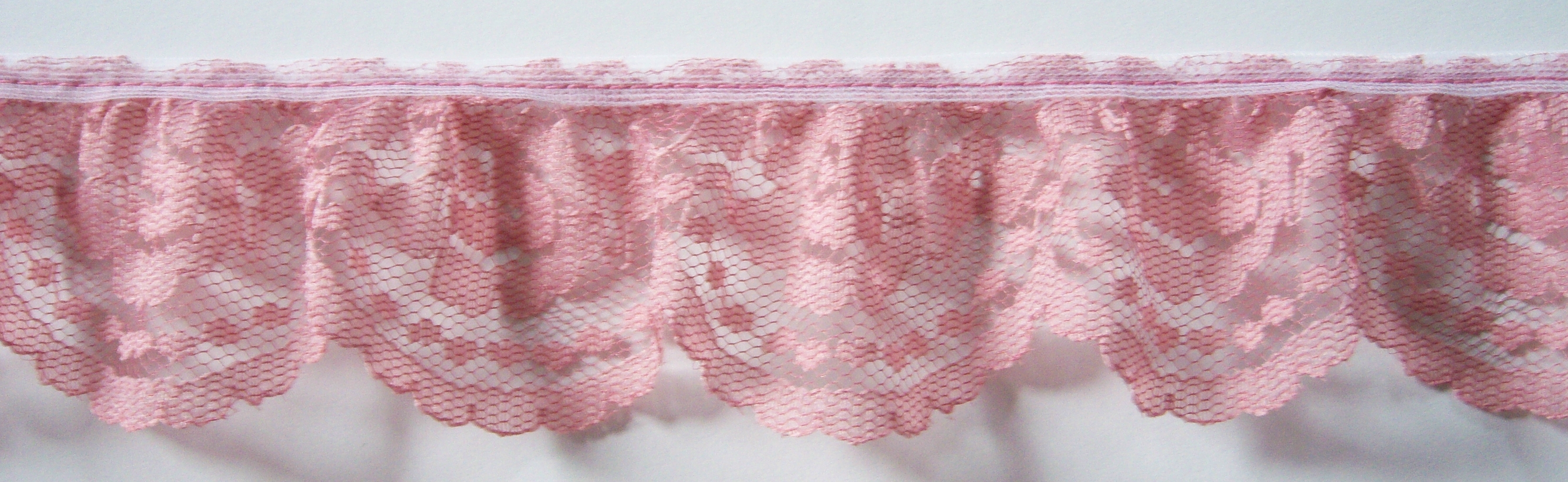 Dusty Rose 2" Ruffled Lace