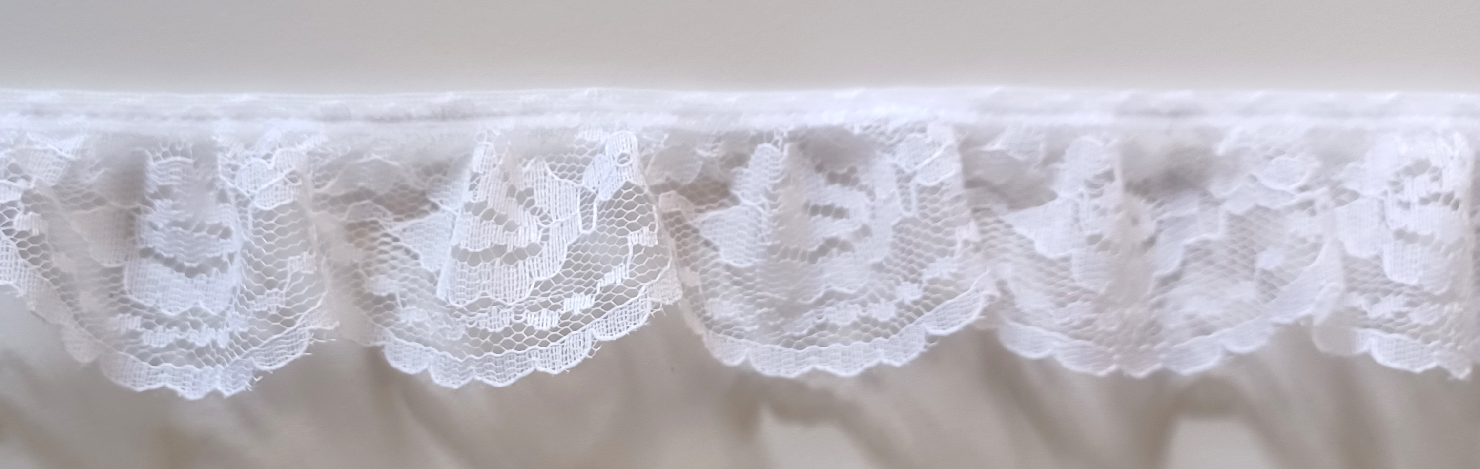 Soft White 2" Ruffled Lace