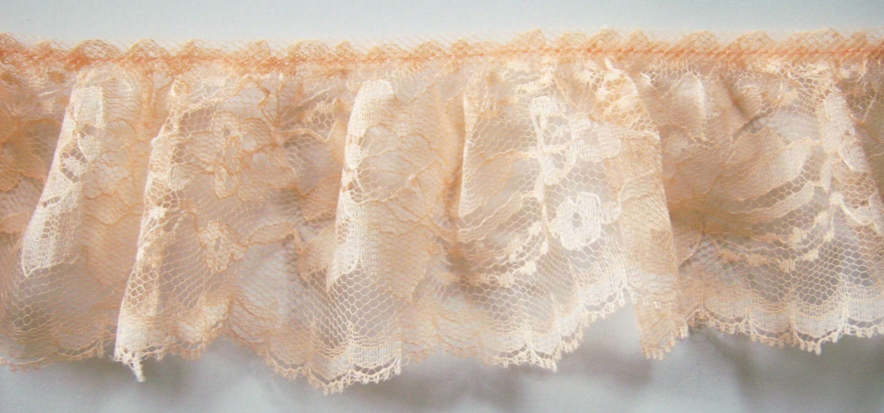 Light Apricot 3" Ruffled Lace
