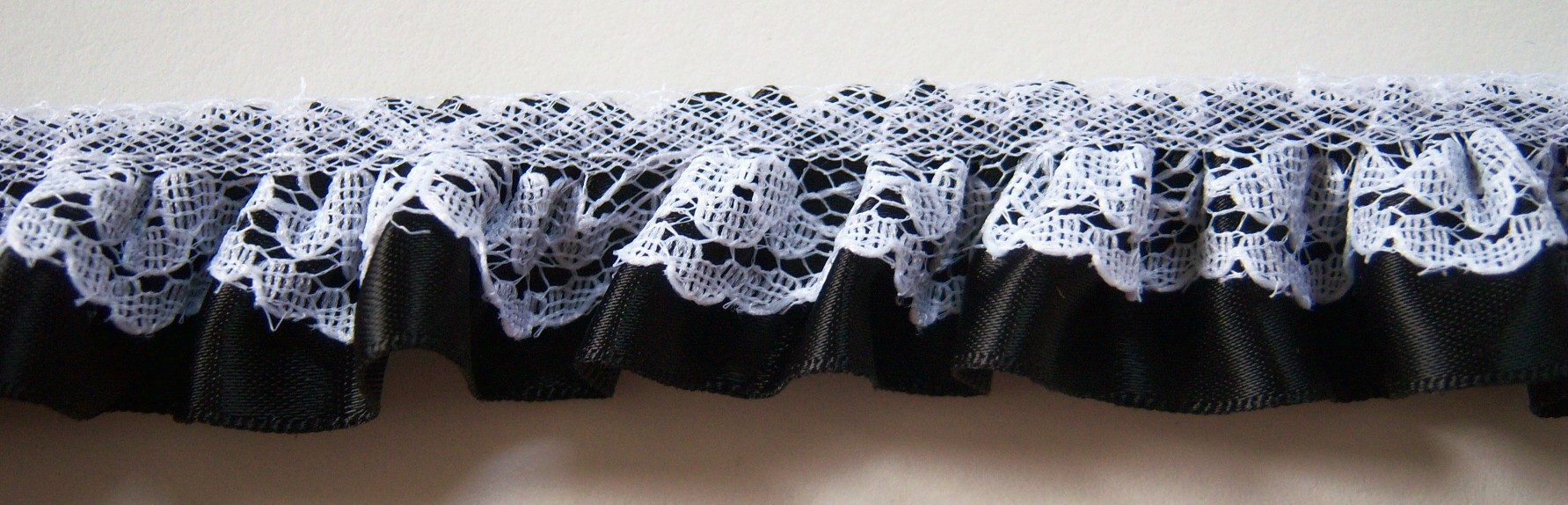 White Lace/Black Satin Ribbon