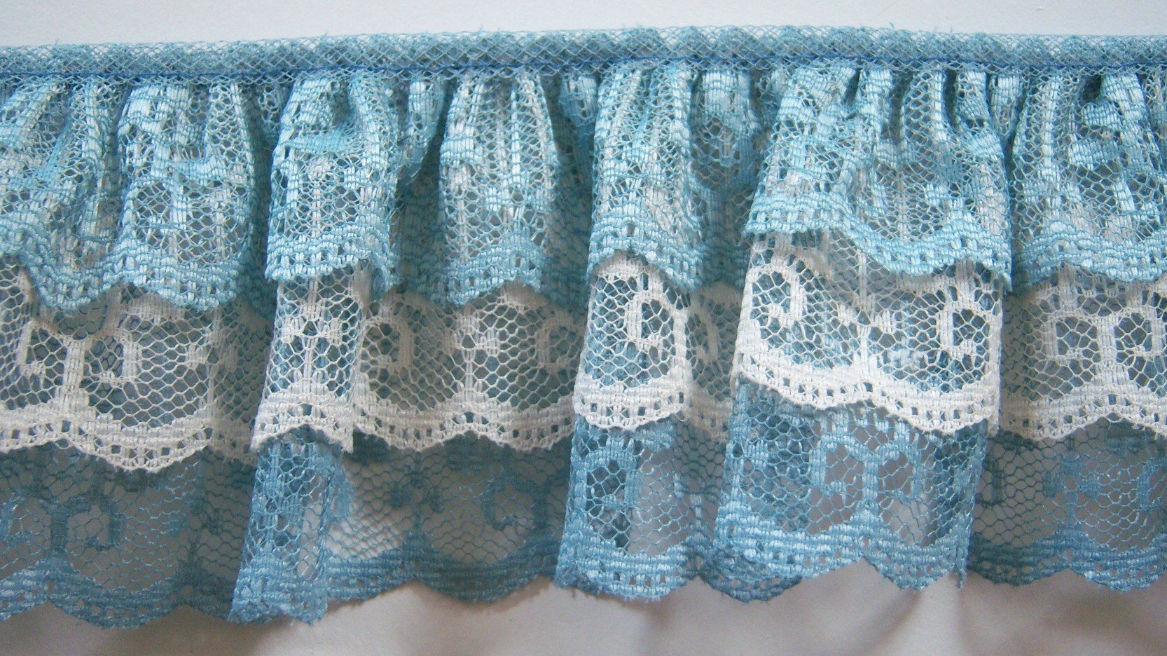 Blue/Ivory/Blue Triple Lace