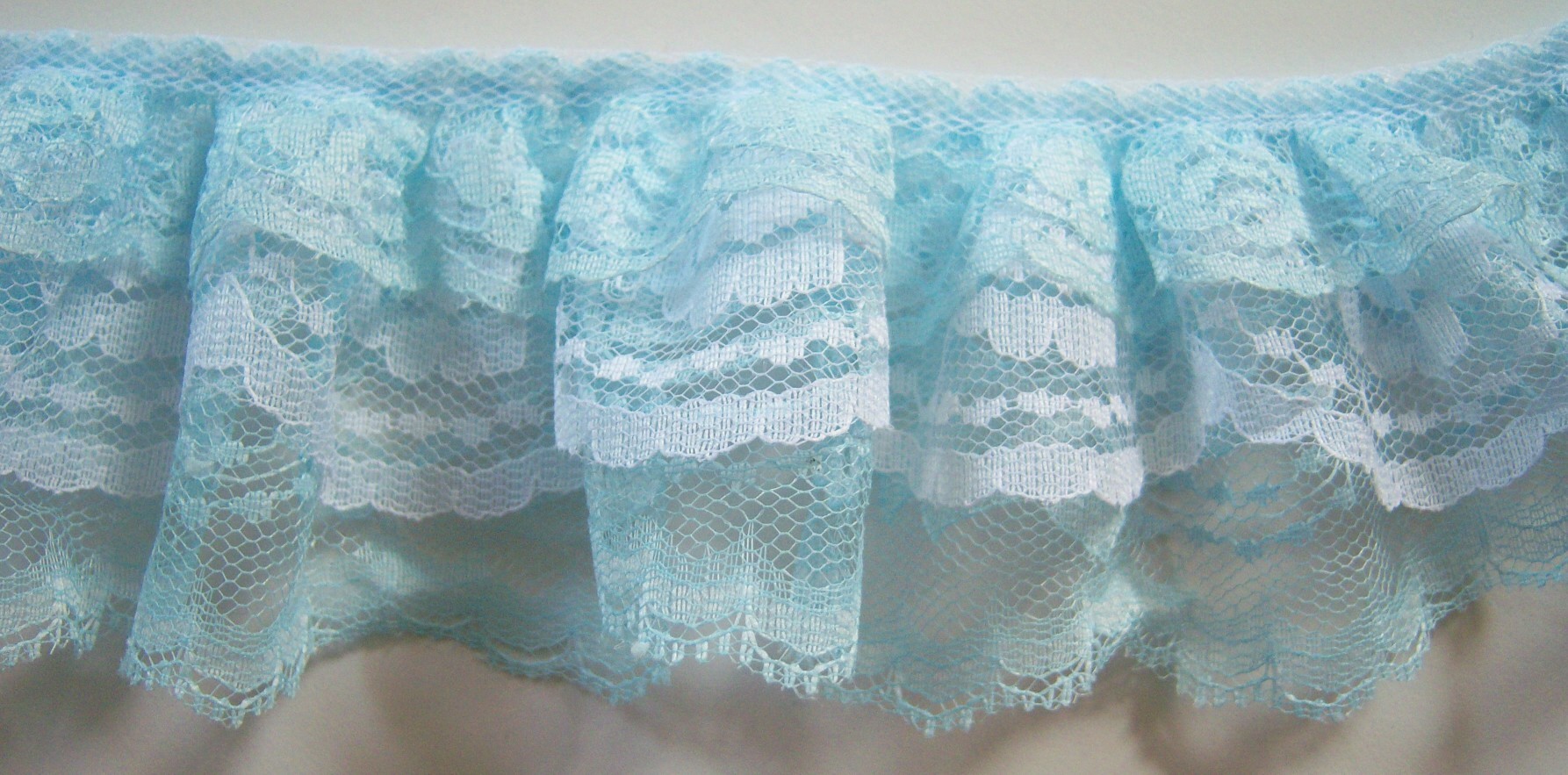 Lt Blue/White/Lt Blue Triple Lace