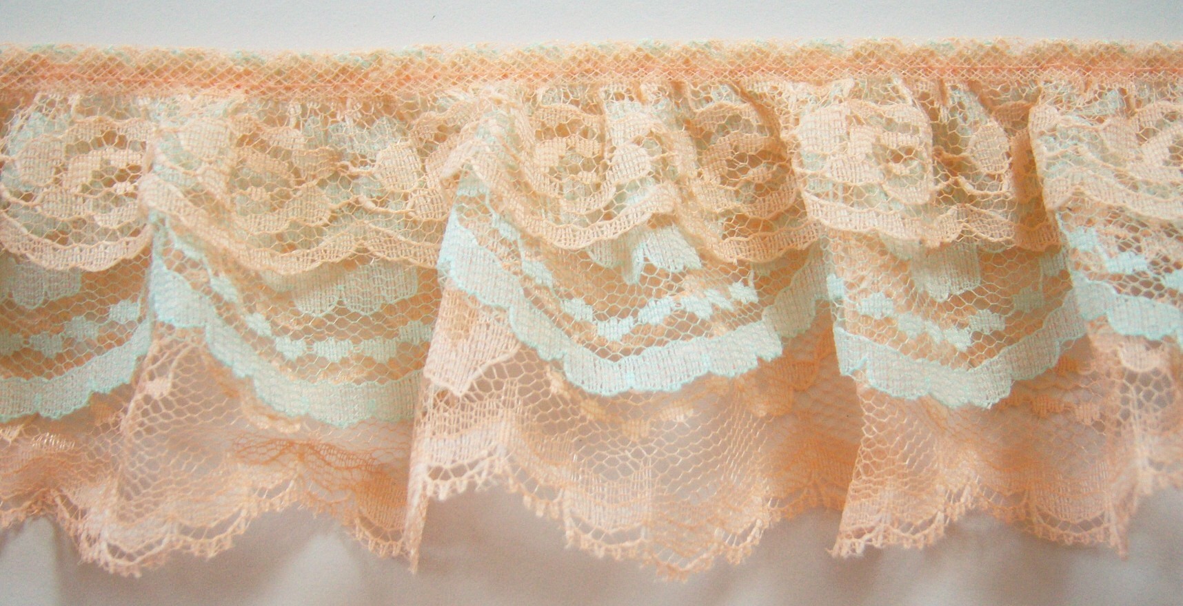 Peach/Lt Mint/Peach Triple Lace