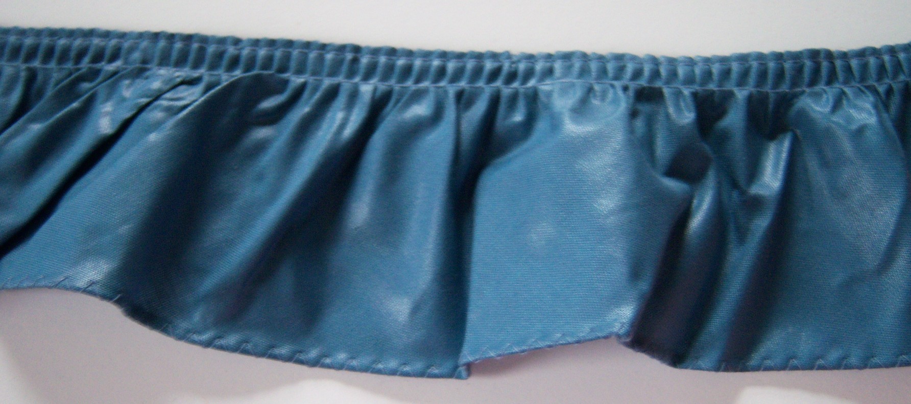 Stone Blue Ruffled Fabric