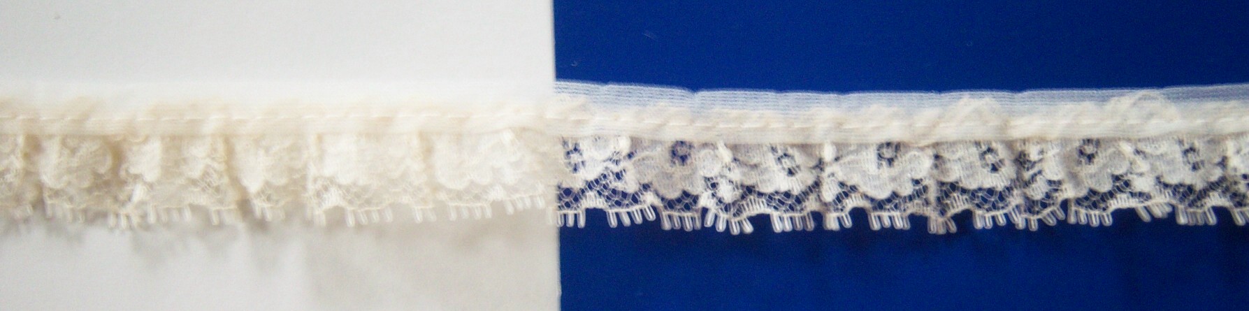 Ecru 1/2" Gathered Lace