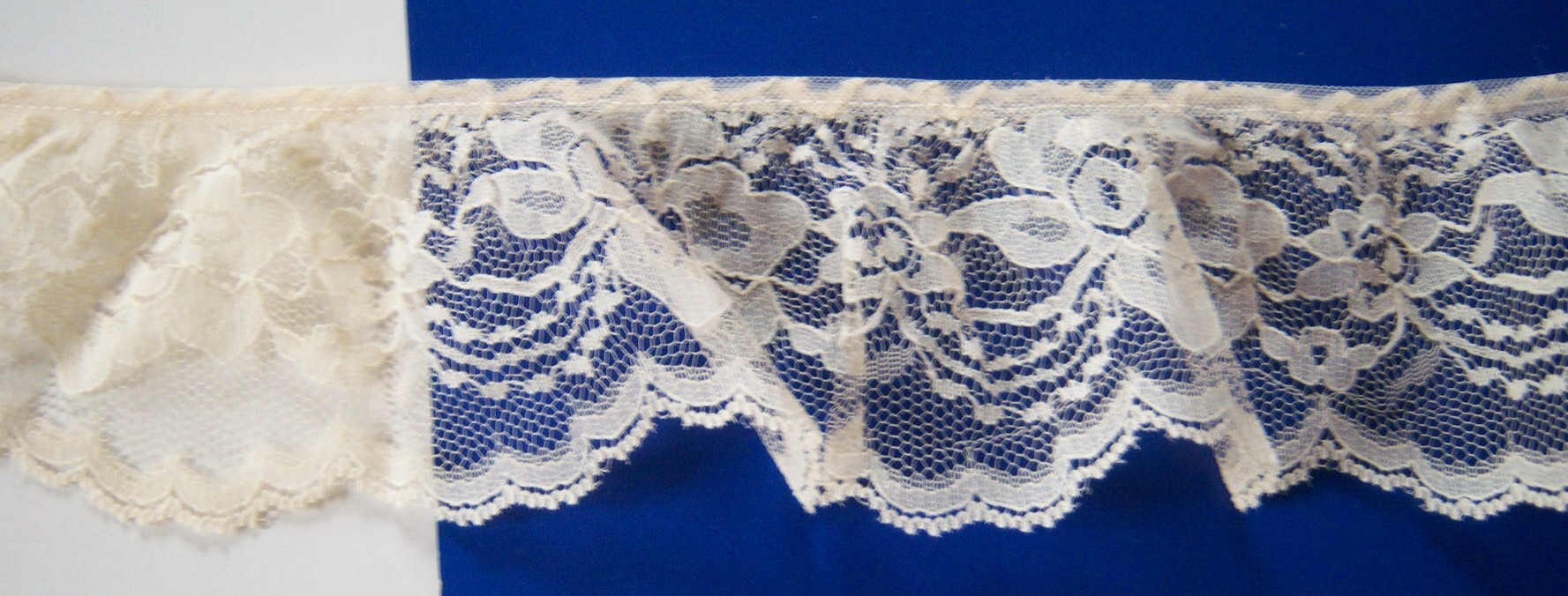 Ecru 3" Gathered Lace