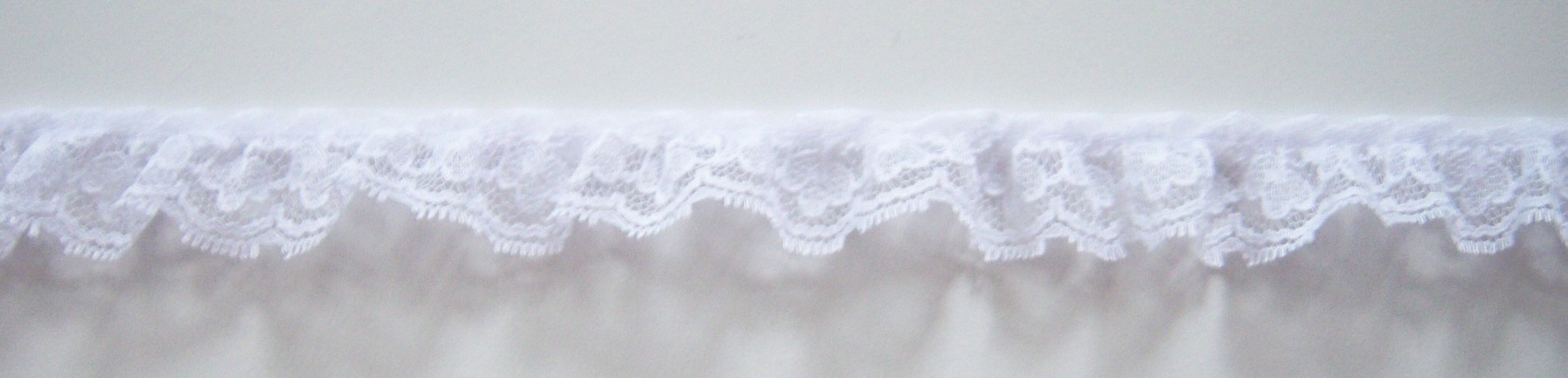 White 1" Ruffled Lace