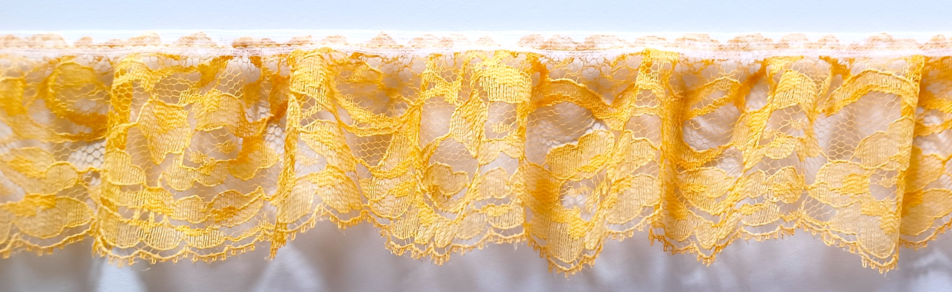 Gold 2 1/2" Ruffled Lace