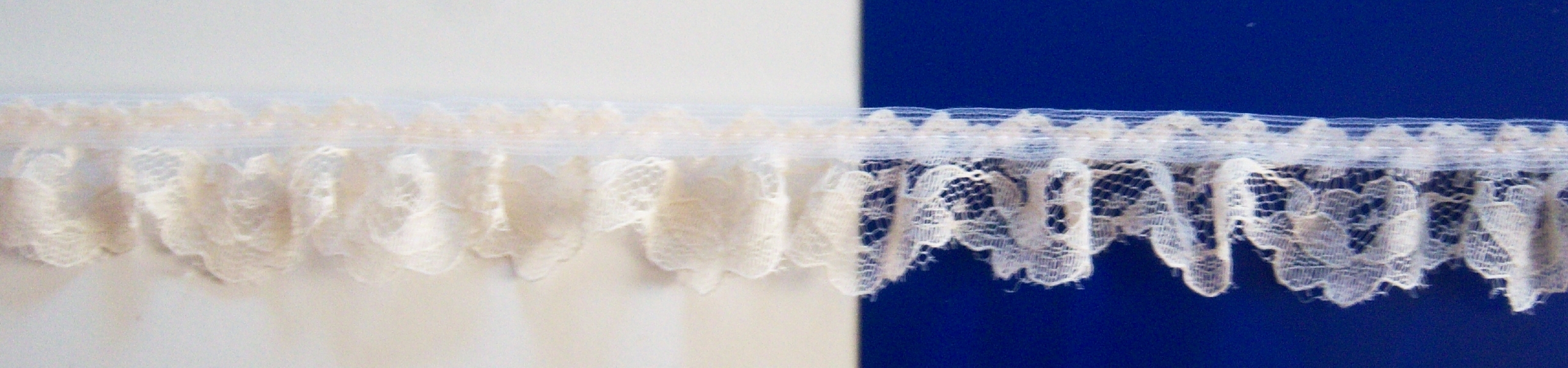 Natural 3/4" Gathered Lace