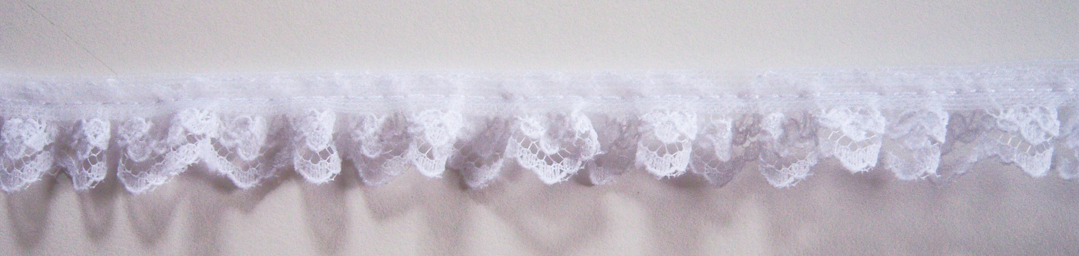 White 3/4" Gathered Lace