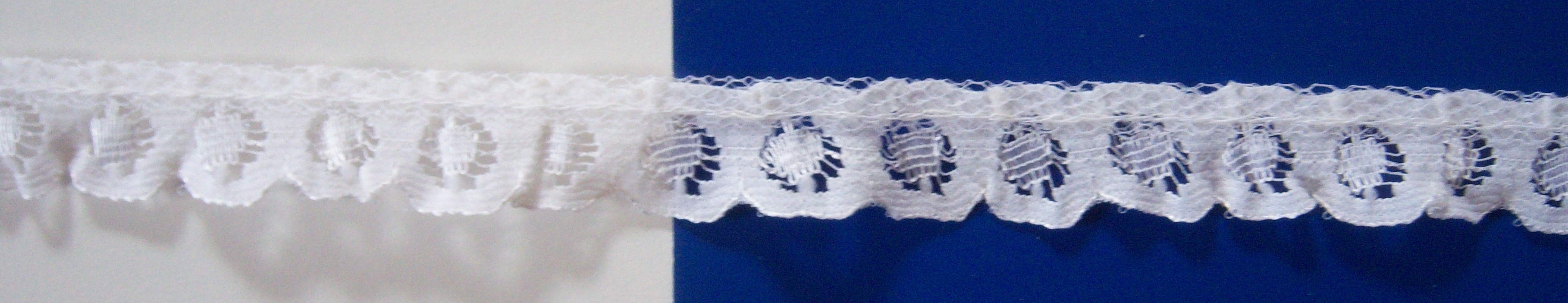 Star White 3/4" Ruffled Lace