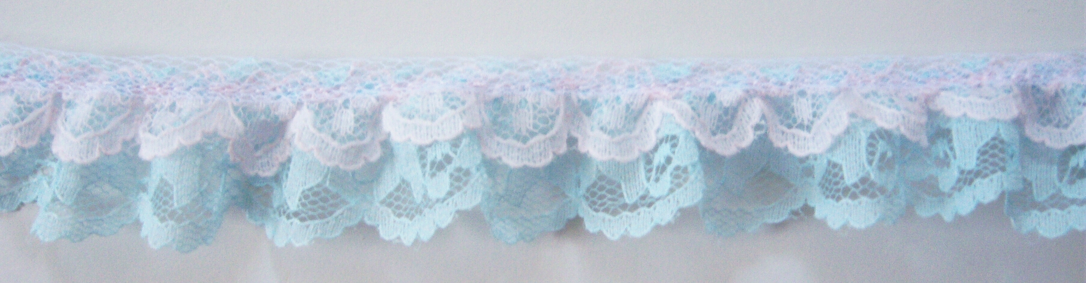 Lt Pink/Lt Blue 1 1/4" Nylon Lace