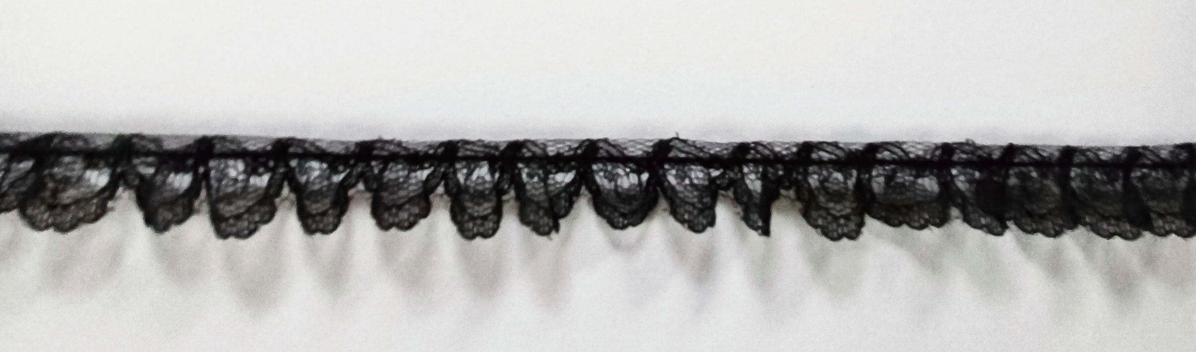 Black 3/4" Ruffled Lace