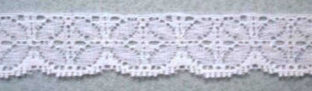 White 1 1/8 Inch Nylon Lace