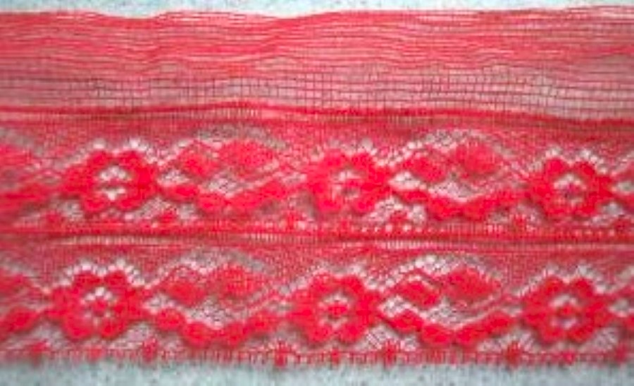 Red Soft 2 1/4" Nylon Lace