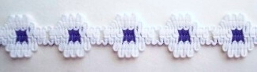 White/Purple Flower Lace