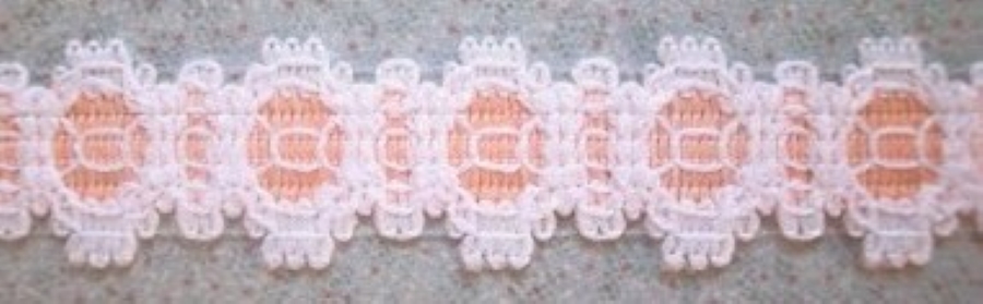 White/Peach Lace