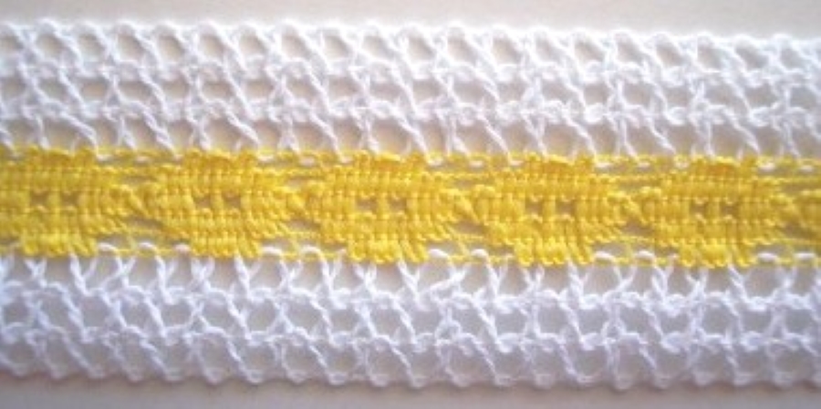 White/Lemon Cluny Lace